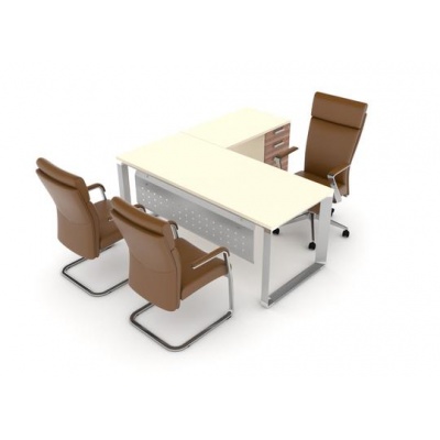 ESCRITORIO SEMI-EJECUTIVO SQ ALUM